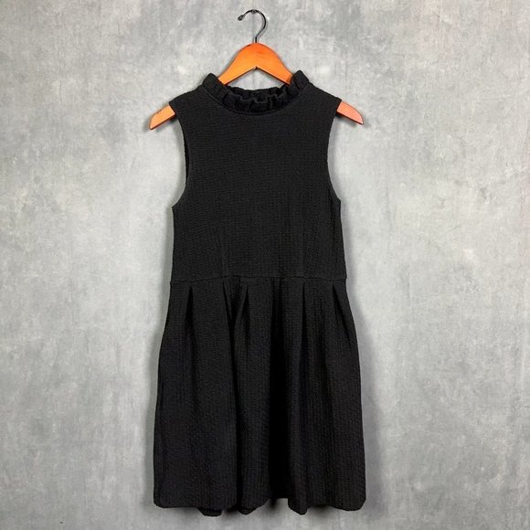 Ganni Anthropologie Womens Pinnacle Black Dress Sleeveless Knit Size Large - Picture 1 of 11